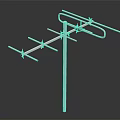 Commercial TV Antenna Equipment With Multi Element Metal Structure For Signal Reception