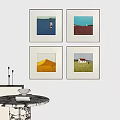 Simple Decorative Painting Combination 3d model