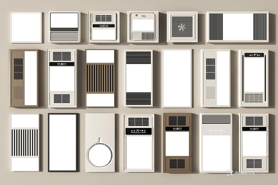 Various Stylish Vent Grilles For Home Interior Design And Decoration 3d model 