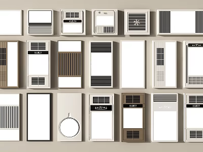 Various Stylish Vent Grilles For Home Interior Design And Decoration 3d model