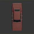 Classic Red Two Door Sedan With Smooth Shiny Exterior And Ground Reflections