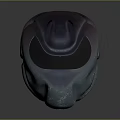 Advanced Futuristic Metallic Helmet With Sleek Design Glossy Surface And Visor