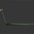 Durable Green Flexible Hose With Metal Connector For Electronic Appliance Use