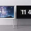 Modern TVs with Starry Sky Windows 10 and Time Display 11 45 3d model