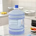 Large Capacity Transparent Blue Water Bucket On Kitchen Countertop With Lemons