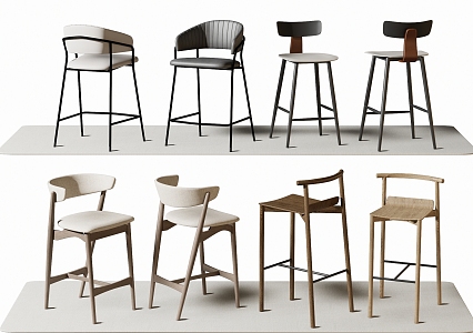 Modern Bar Chair Bar Stool High Stool 3d model