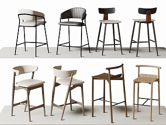 Modern Bar Chair Bar Stool High Stool 3d model