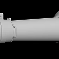 Detailed 3D Rendered Weapon Featuring Rocket Launcher Pistol And Rocket Components