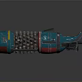 Futuristic Turquoise Motorcycle With Spiked Body And Yellow Stripe Mechanical Design