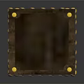 Sturdy Rectangular Frame Equipment with Brown Bars and Golden Decorative Connectors
