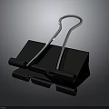 Practical Metal Paper Clip For Daily Use With Black Base And Shiny Finish