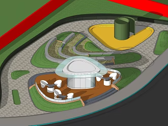 Small Square Landscape 3d model