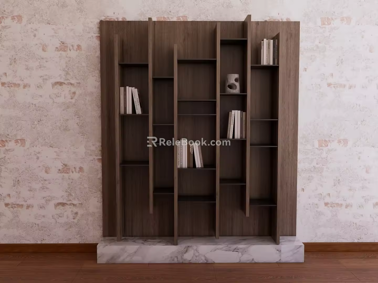 Modern Bookcase Bookshelf Open Cabinet Rack Decorative Cabinet Rack 3d model