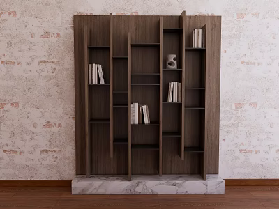 Modern Bookcase Bookshelf Open Cabinet Rack Decorative Cabinet Rack 3d model