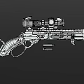 Tactical Military Sniper Rifle With Scope Magazine And Metal Components