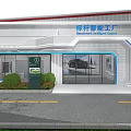 Modern Sleek Tech Style Public Office Area Exterior Design For Benchmark Intelligent Smart Factory