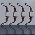 Decorative Swing Doors With Curved Ornate Patterns And Purple Blue Color Tones