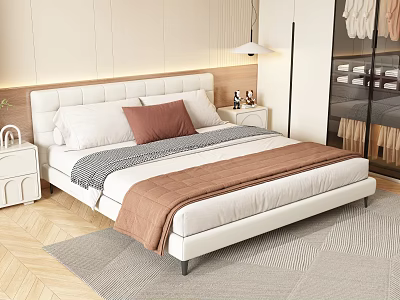 Modern Double Bed 3d model