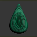 Green Teardrop Shaped Decorative Ornament Set with Glossy Glass Surface for Home Decoration