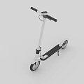 Modern Electric Scooter Sports Equipment With Black Handlebar White Deck And Two Wheels