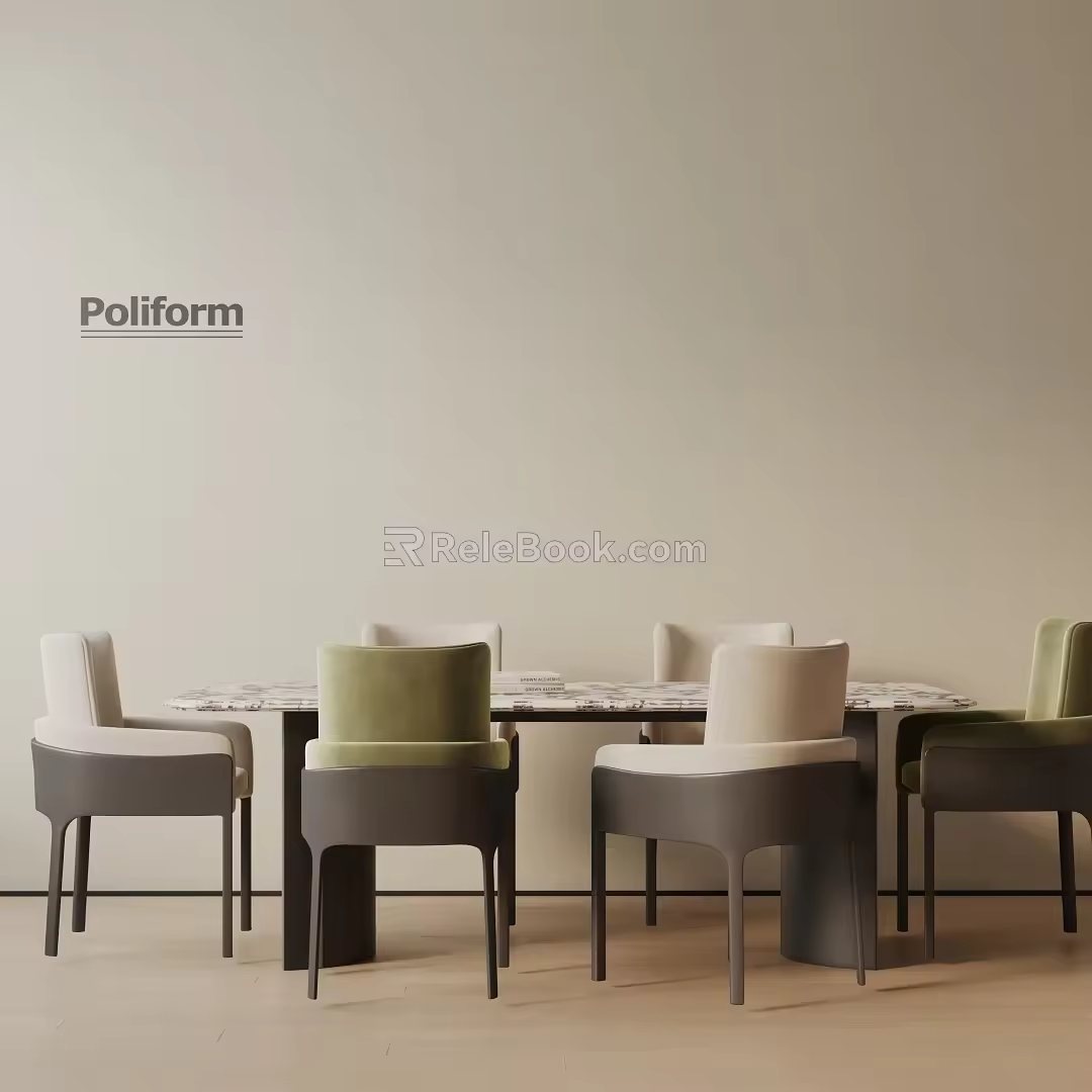 Modern table combination 3d model