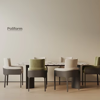 Modern table combination 3d model