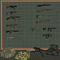 modern gun automatic rifle heat weapon automatic rifle submachine gun weapon 3d model