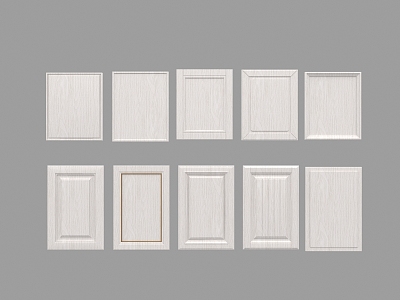 Modern simple European door panel blister door panel 3d model