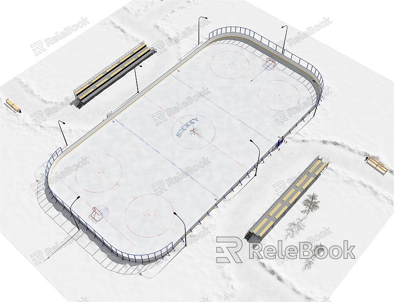 modern hockey rink model