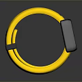 Yellow Smart Fitness Wristband With Digital Display And Sporty Design Accessory