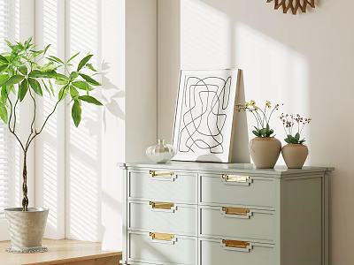 American Side Cabinet Sideboard Cabinet Storage Cabinet 3d model