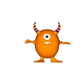 Modern Game Character Alien Cartoon 3d model