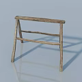Rustic Wooden Swing Door Frame With Natural Wood Structure For Home Interior