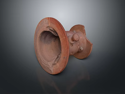 Traditional Handcrafted Terracotta Sculpture Carving with Intricate Artisan Details and Decorative Design 3d model