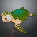 turtle cartoon turtle snapping turtle chickpea reptile cold-blooded animal reptile 3d model