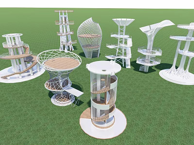 Modern Watchtower Watchtower 3d model