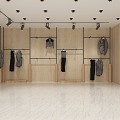 Modern Clothing Store Fur Shop 3d model