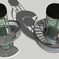 Modern Elevator Rotating Sightseeing Elevator 3d model