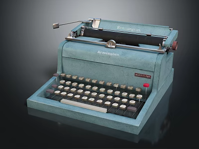 Vintage Office Electric Typewriter with Classic Design and Mechanical Keys 3d model