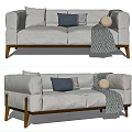 Modern double sofa 3d model