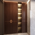 Aisle Corridor Entrance Floor Cabinet Elevator Entrance Door Design Chinese Shoe Cabinet 3d model