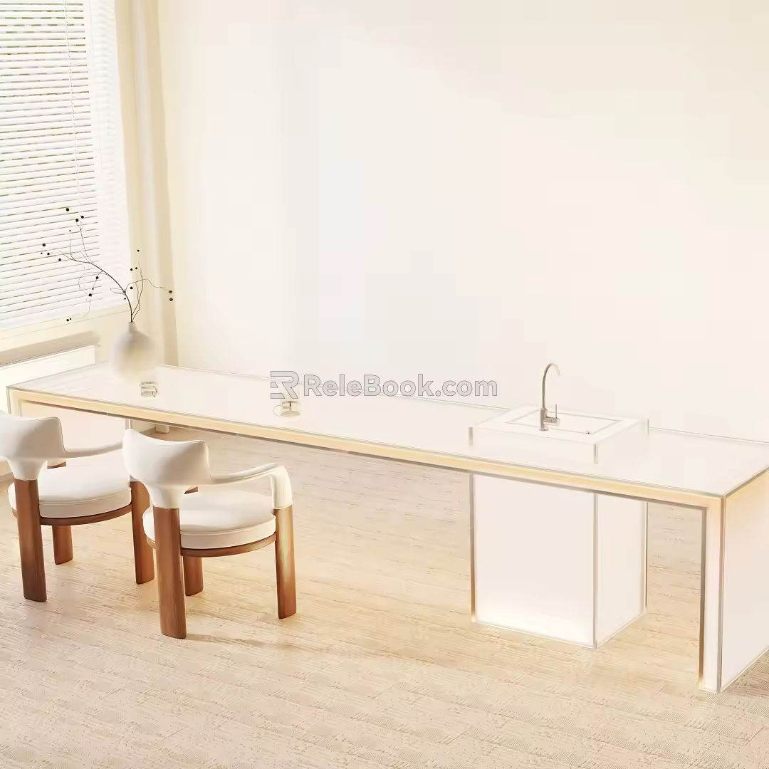 Modern table combination 3d model