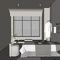 Relaxing SPA Sauna Interior Design With Massage Beds Towels Warm Lighting And Green Plants
