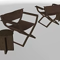 Contemporary Accent Chairs With Wooden Frame X-shaped Legs And Matching Round Side Table