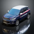 Carabinieri Blue White SUV With Red Stripes Stylish Exterior Design