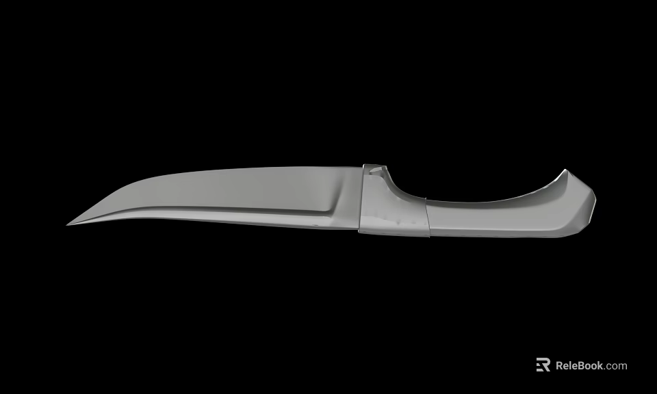 Tactical Survival Knife With Stainless Steel Blade And Ergonomic Handle 3d model 