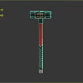 High Quality Commercial Equipment Hammer With Black Head And Red Black Handle