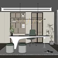 Modern study 3d model