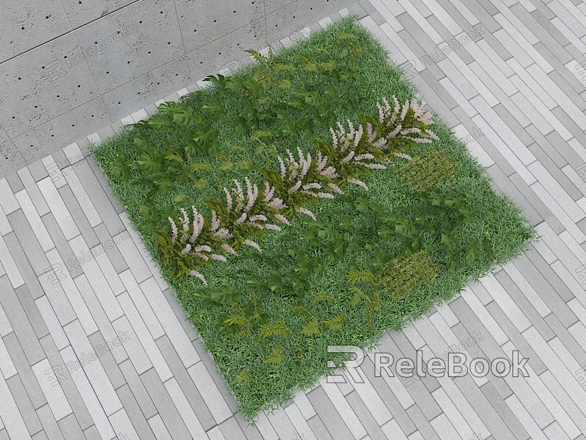 Green plant wall model