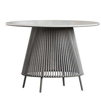 Modern Dining Table Round Dining Table 3d model